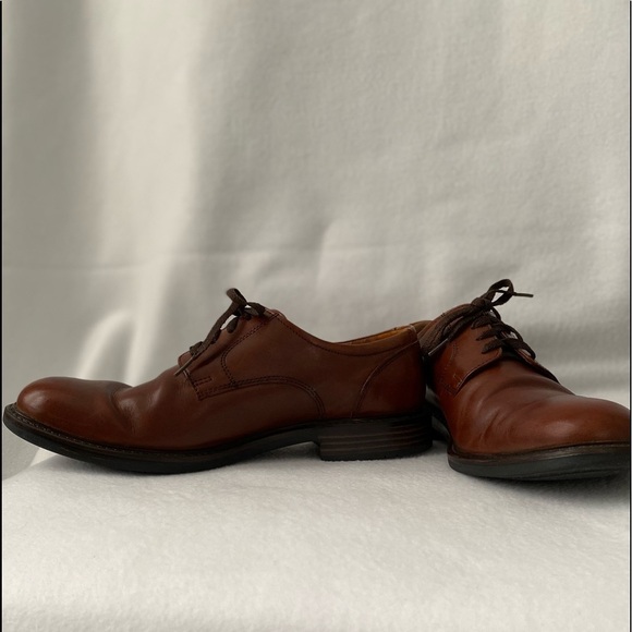 Johnston & Murphy Size 8 1/2 Mens Brown Leather Plain Toe Lace up Oxford main image 5